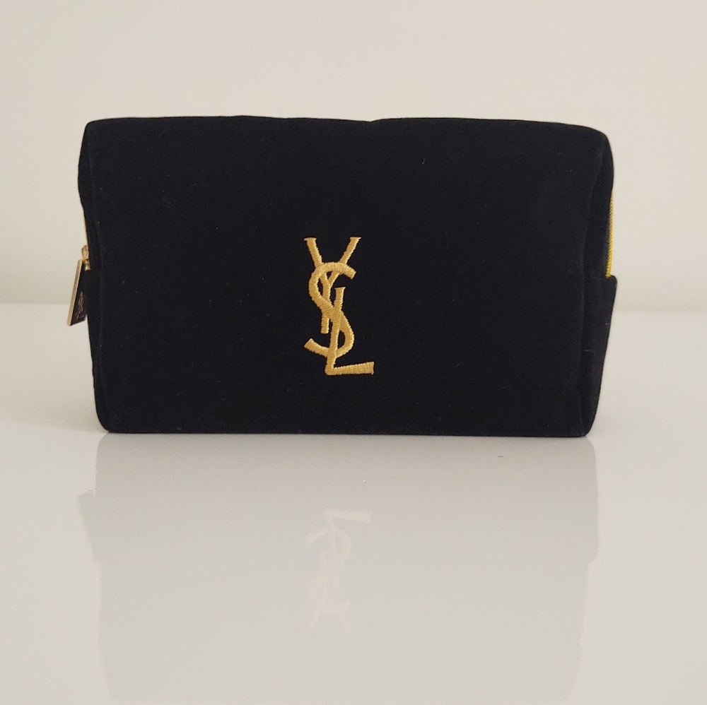 YSL Velour Pouch/ Cosmetic Bag